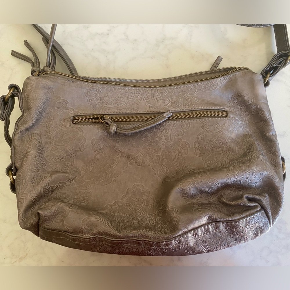 Stone Mountain Embossed Floral Handbag/Shoulder Bag - Picture 6 of 9